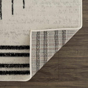 Angus Abstract Black and White Area Rug