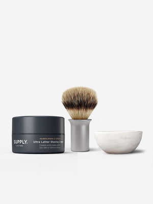 Perfect Shave Set (Shave Cream + Brush + Bowl)