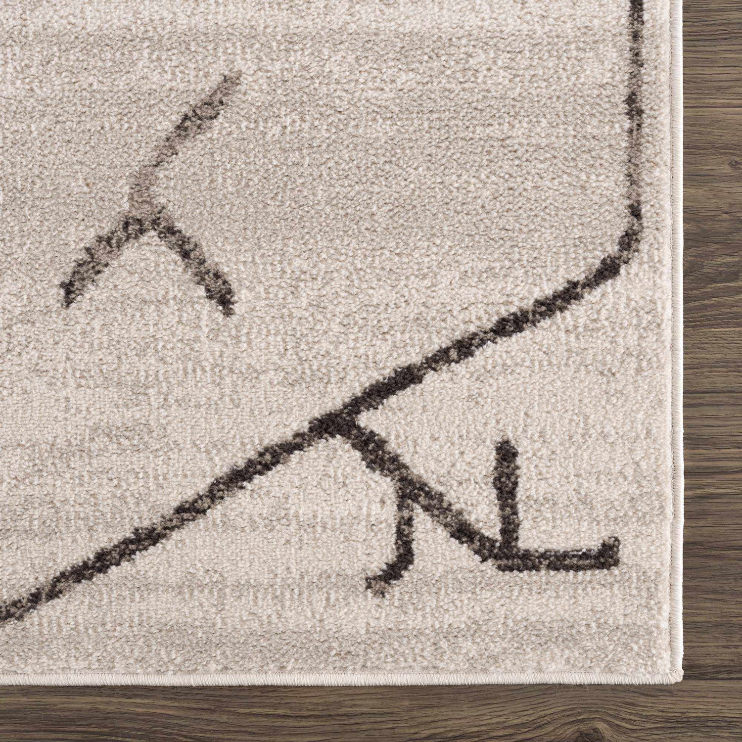 Azzan Cream & Charcoal Area Rug - Clearance