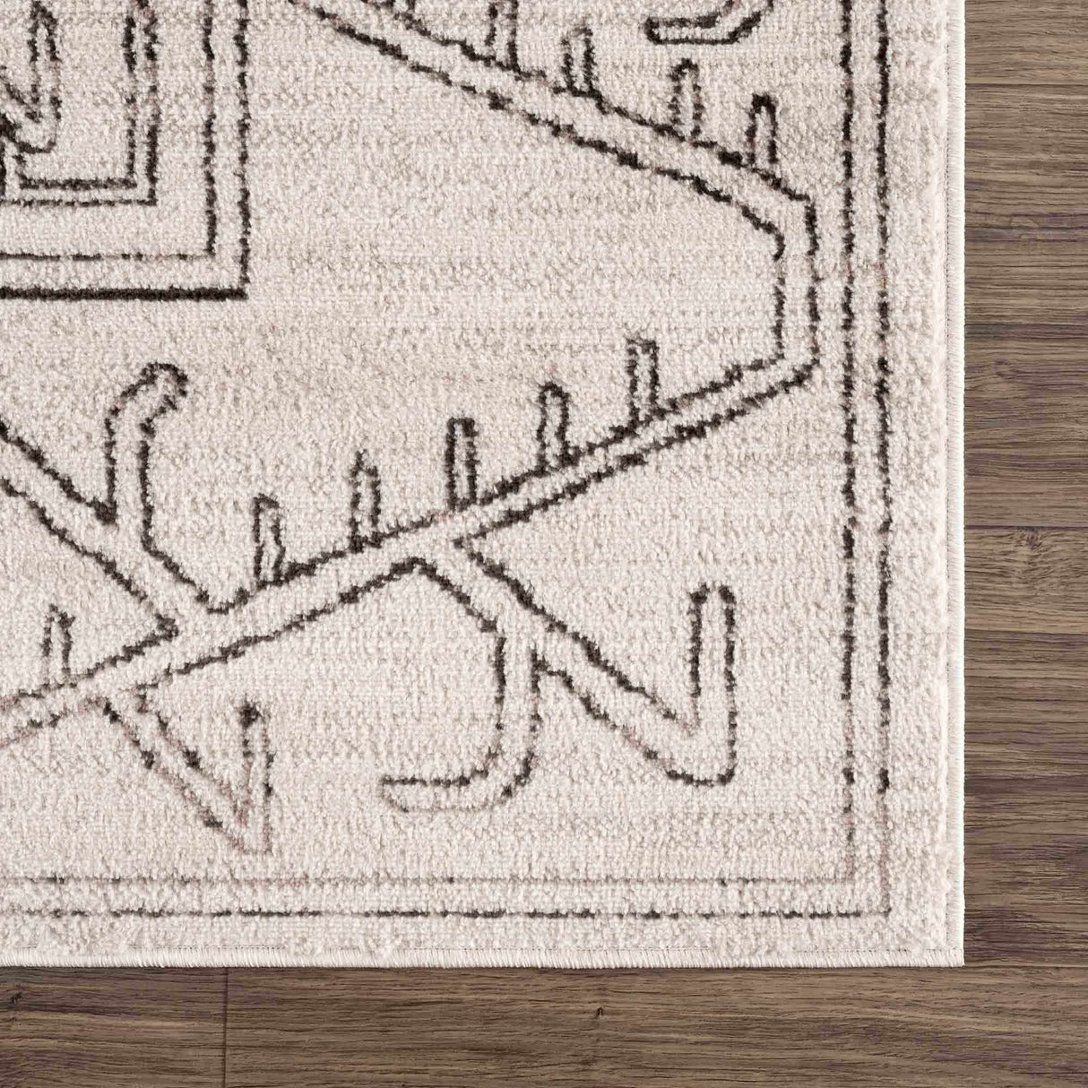 Divya Cream & Charcoal Area Rug - Clearance