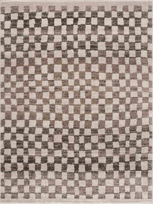 Benjy Cream & Charcoal Checkered Area Rug