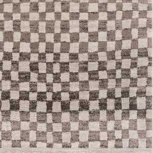 Benjy Cream & Charcoal Checkered Area Rug