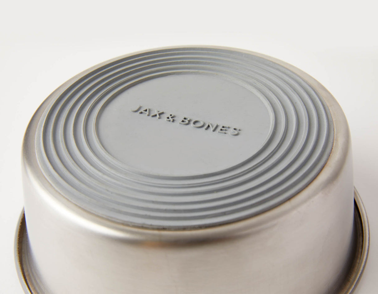 Slow Feeder Dog Bowl Blue - Anti Slip Stainless Steel