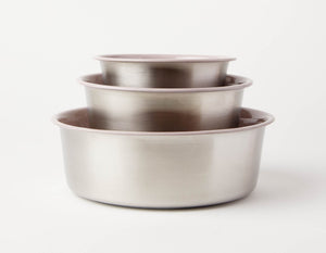 Slow Feeder Dog Bowl Pink - Anti Slip Stainless Steel