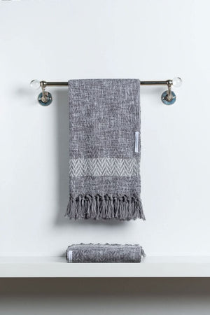 Pestemal Denim Gray Ombre Linen