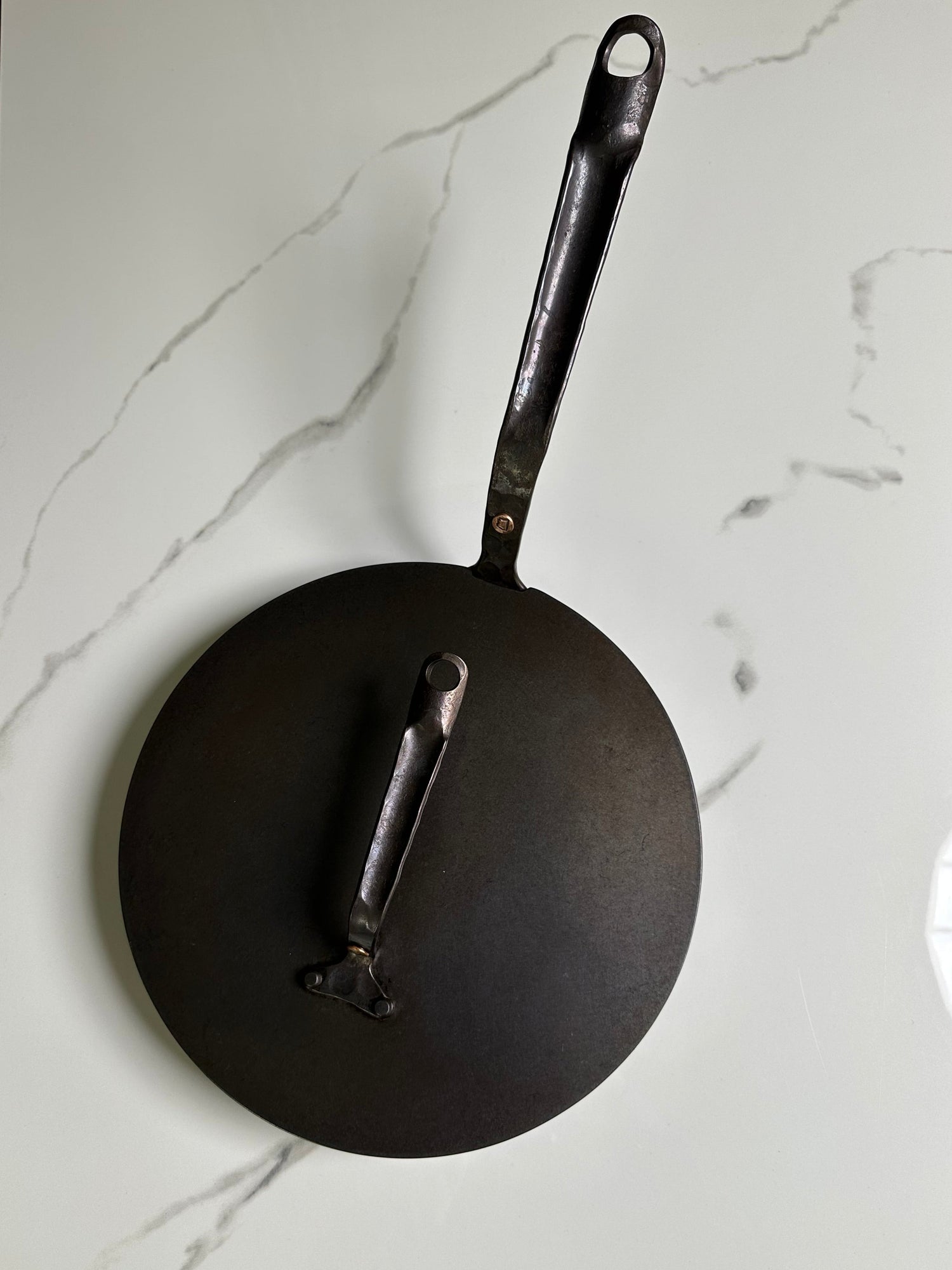 10" Round Carbon Steel Skillet - Hand Forged