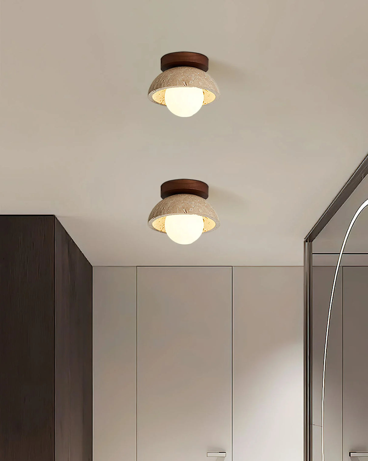Piedra Travertine Ceiling Light