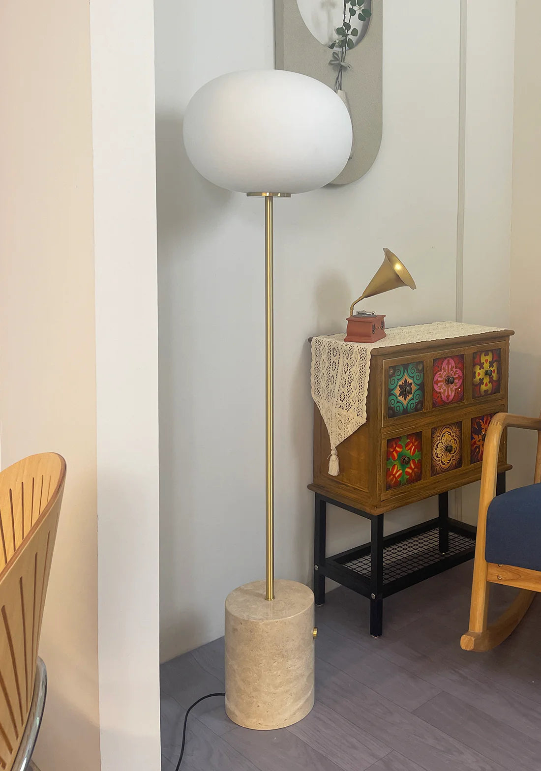 Pillar Lumina Glass Orb Floor Lamp