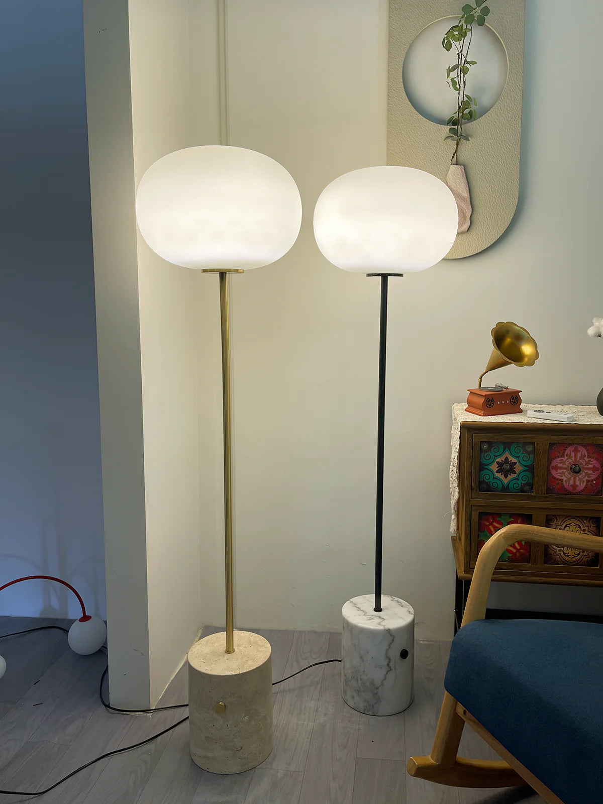 Pillar Lumina Glass Orb Floor Lamp