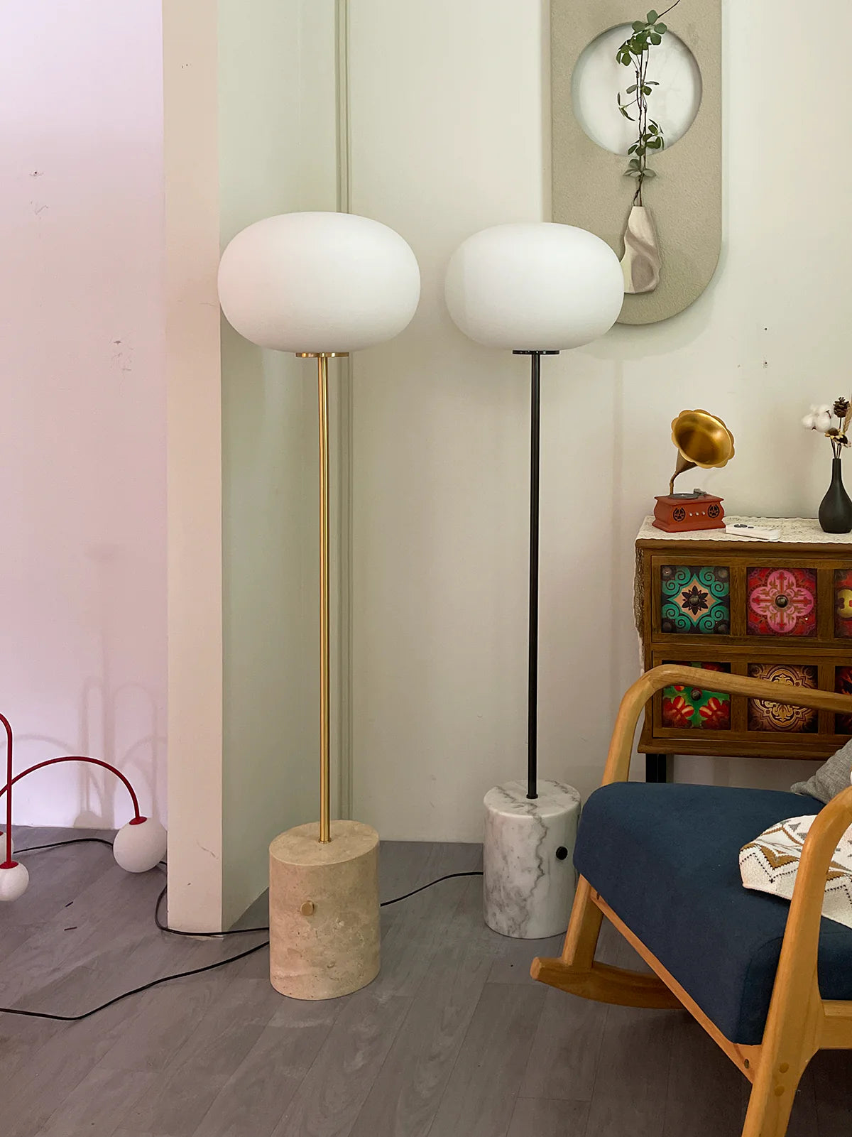 Pillar Lumina Glass Orb Floor Lamp