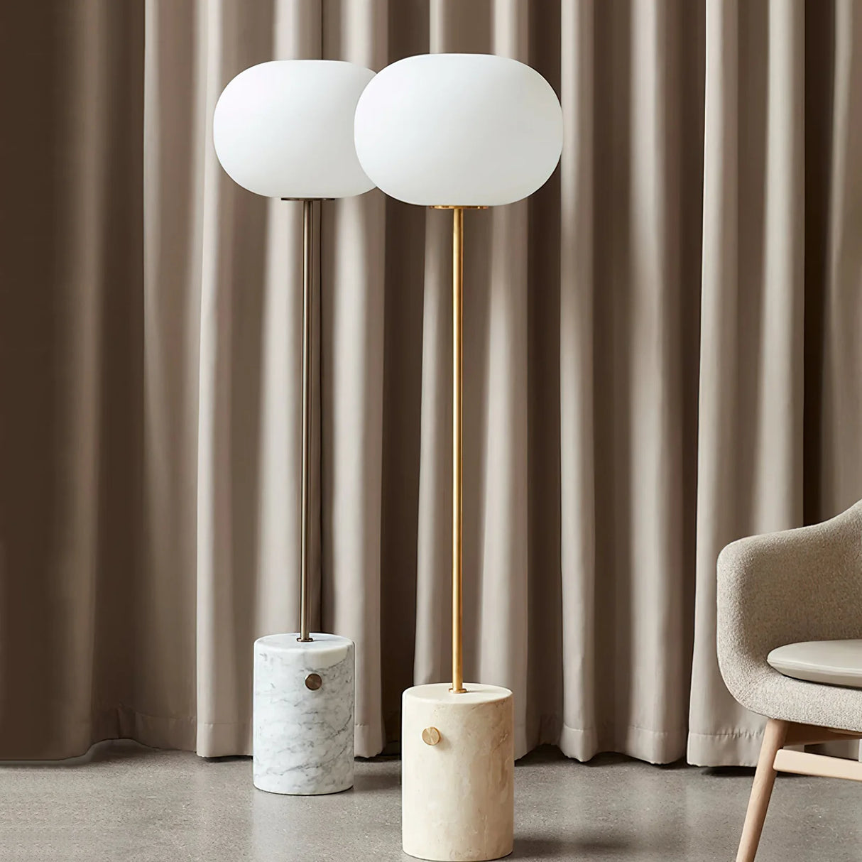 Pillar Lumina Glass Orb Floor Lamp