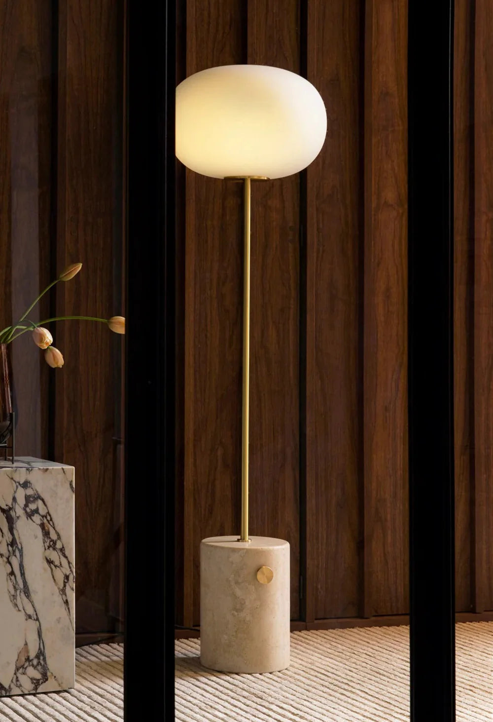 Pillar Lumina Glass Orb Floor Lamp