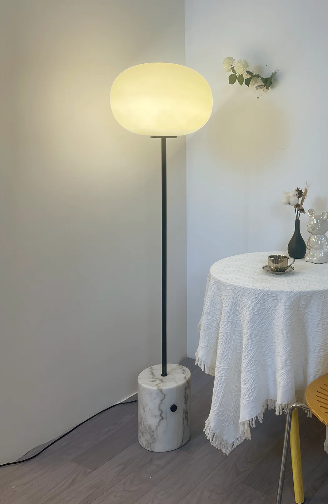 Pillar Lumina Glass Orb Floor Lamp