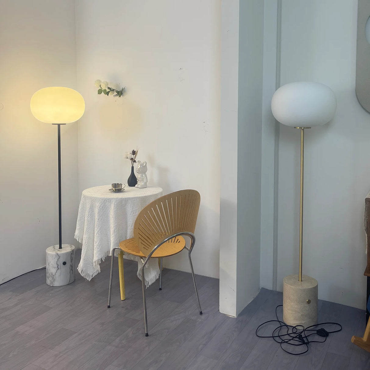 Pillar Lumina Glass Orb Floor Lamp