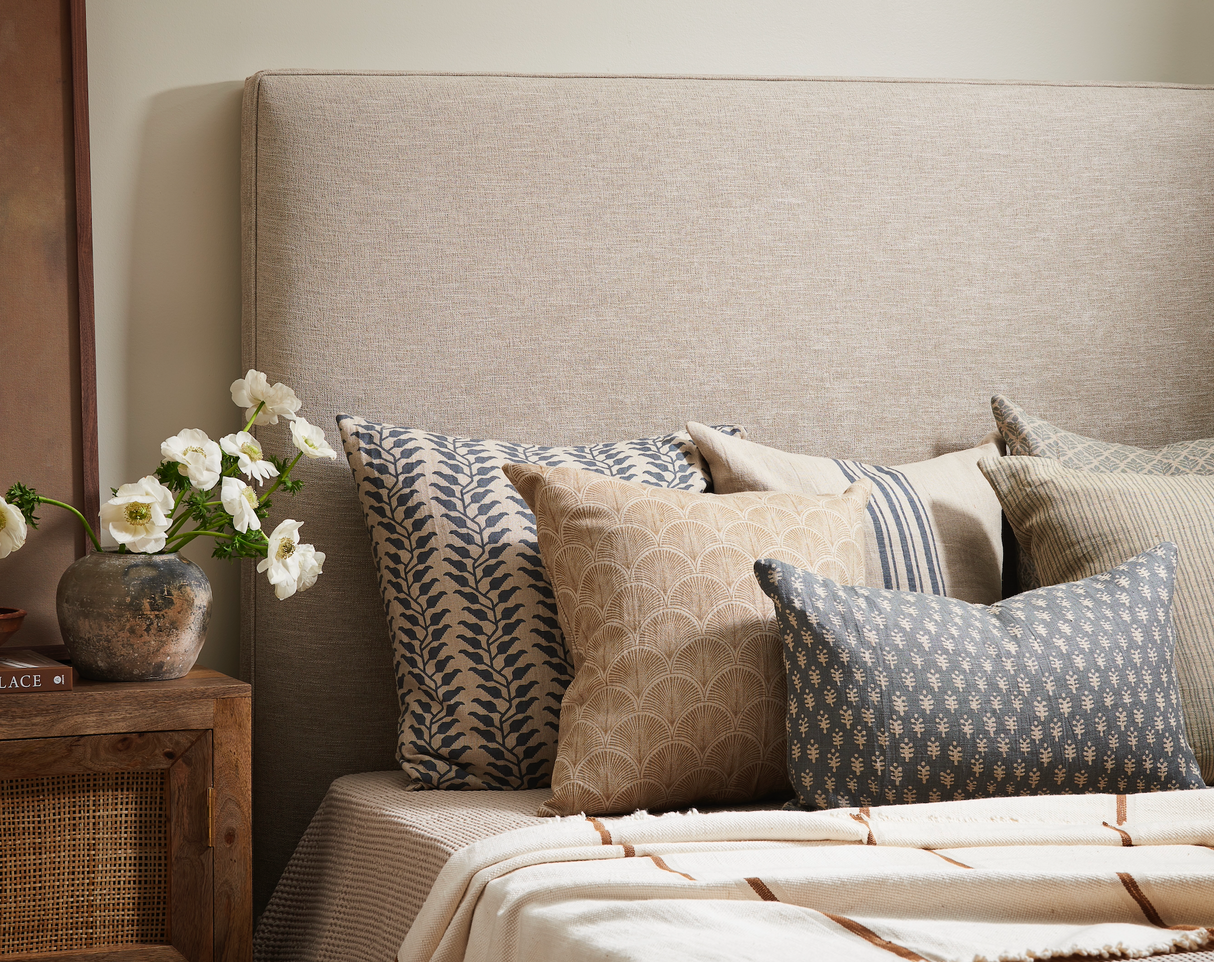 Quinn Blue Pillow 22" x 22"