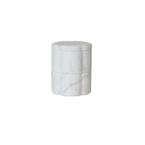 Marble Pinch Pots, Scalloped, Set of 2 (Stackable)