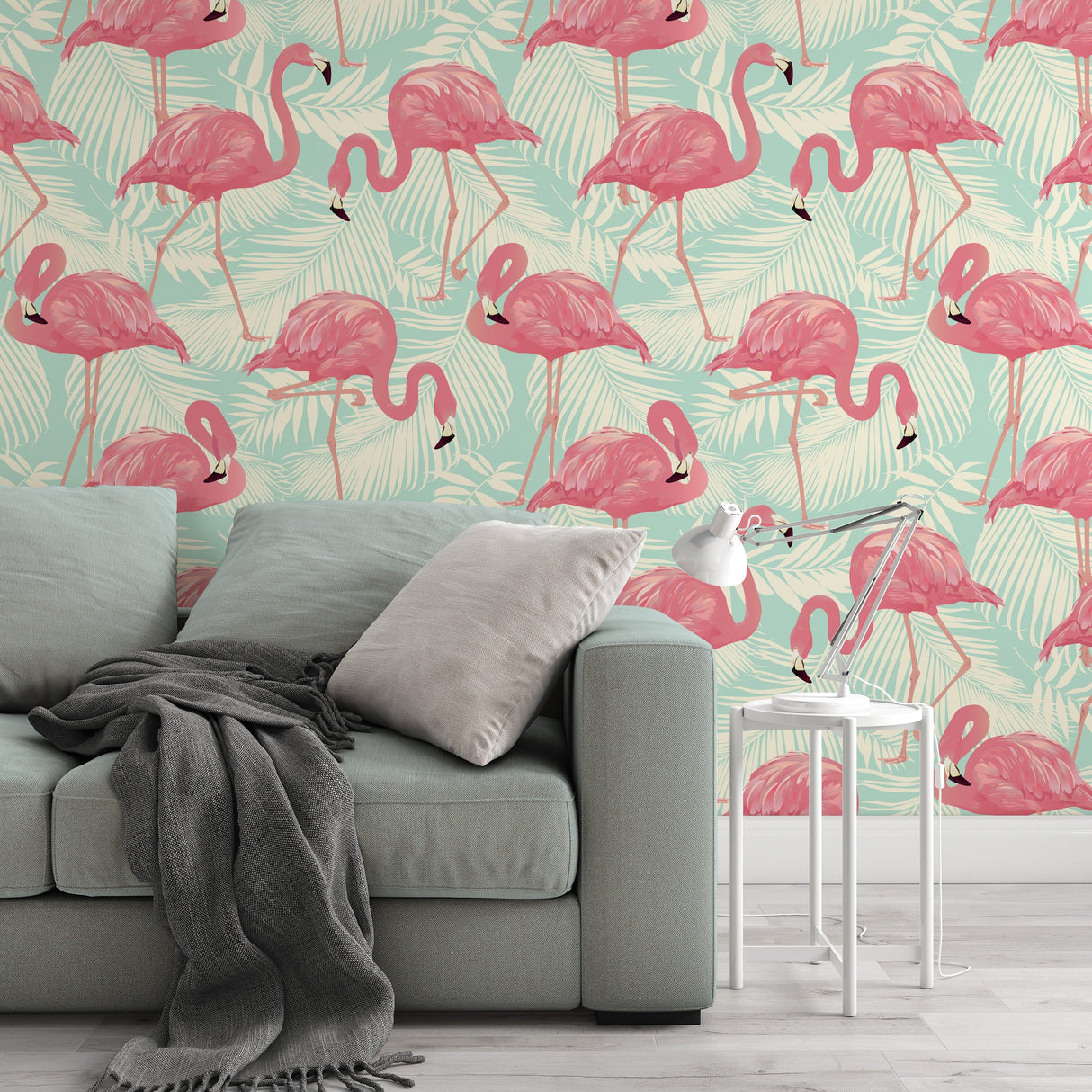 Pink Flamingo Wallpaper Removable Wallpaper
