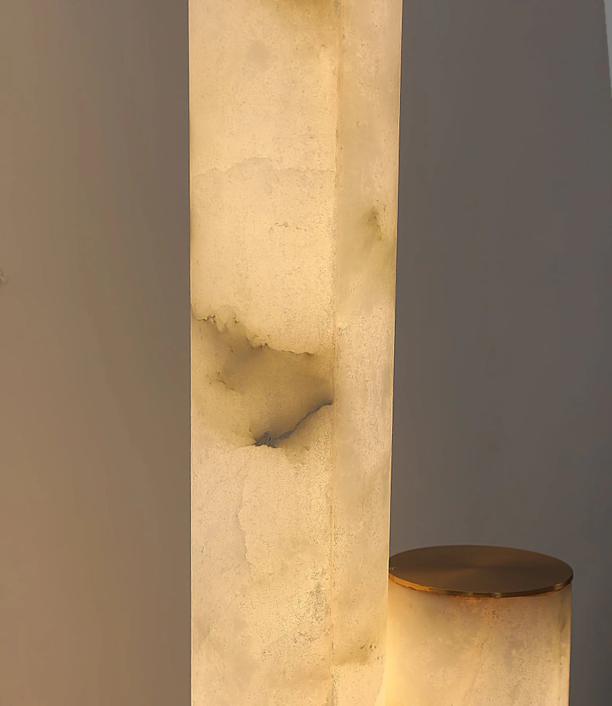 Piped Alabaster Floor Lamp