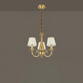 Pleated Brass Chandelier