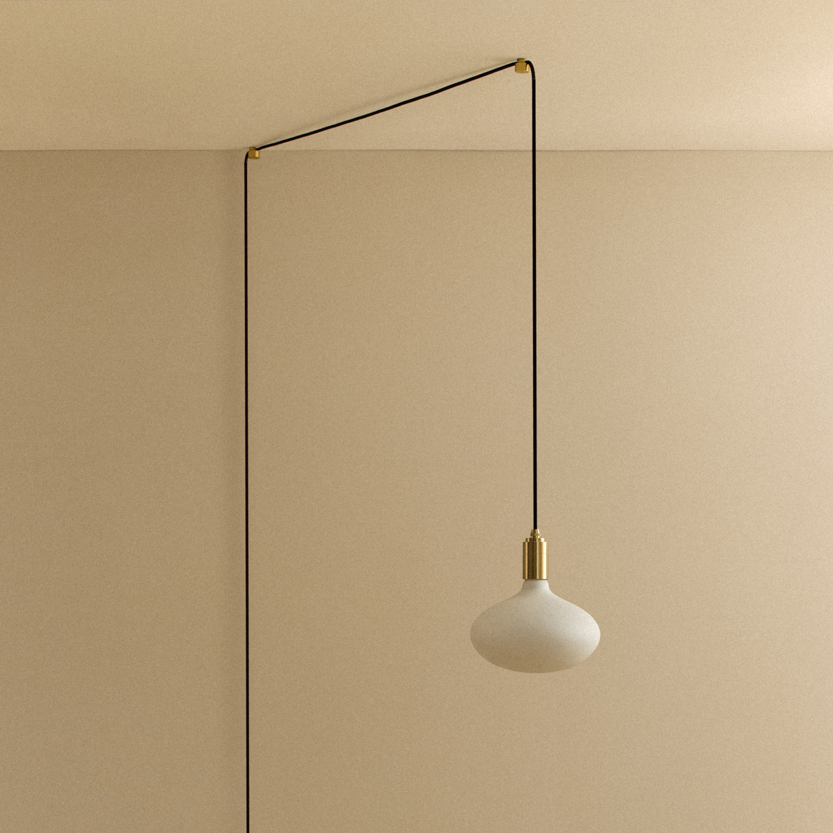 Oval II Plug-In Pendant in Brass