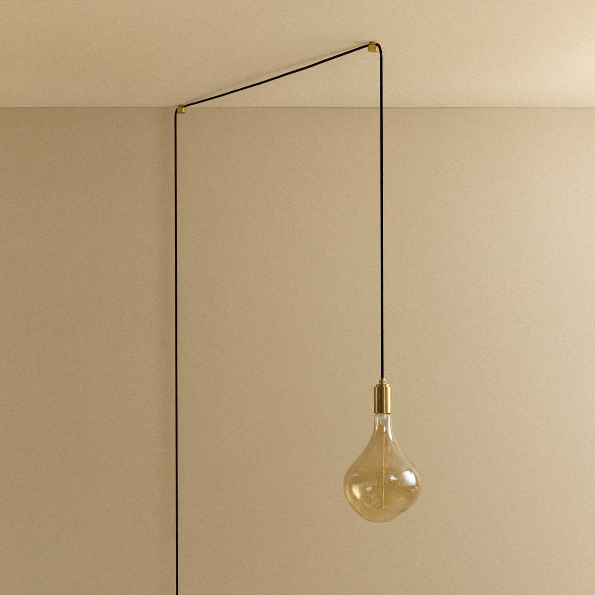Voronoi II Plug-In Pendant in Brass