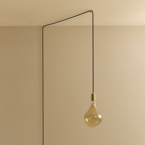 Voronoi II Plug-In Pendant in Brass