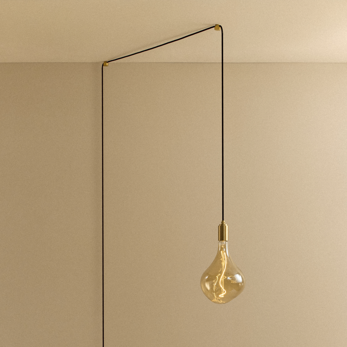 Voronoi II Plug-In Pendant in Brass