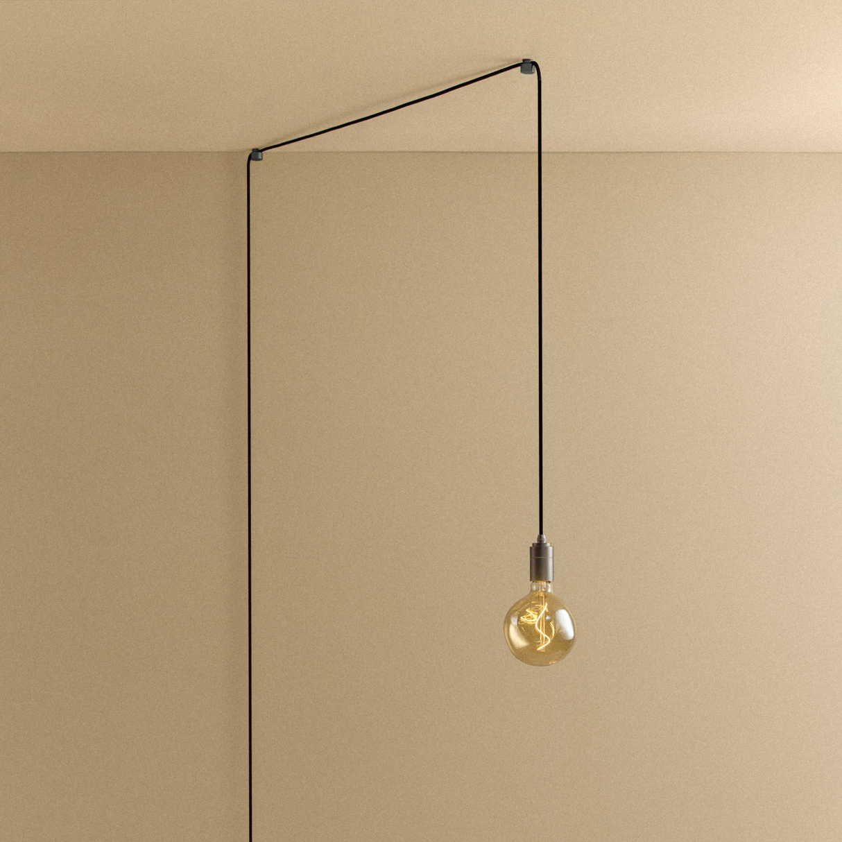 Voronoi I Plug-In Pendant in Graphite