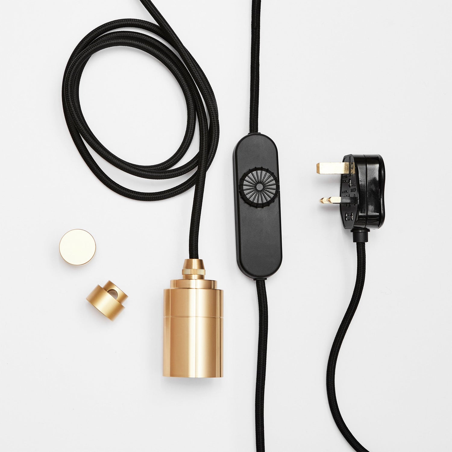 Oval Dim to Warm Plug-In Pendant in Brass