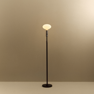 Poise Adjustable Floor Lamp in Graphite + Oval II