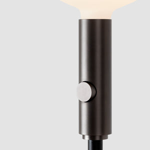 Poise Adjustable Floor Lamp in Graphite + Oval II