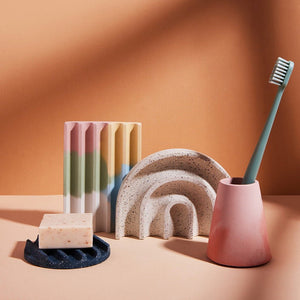 Mini Soap Dish | Black Terrazzo