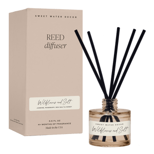 Wildflowers and Salt Tinted Glass Jar Reed Diffuser