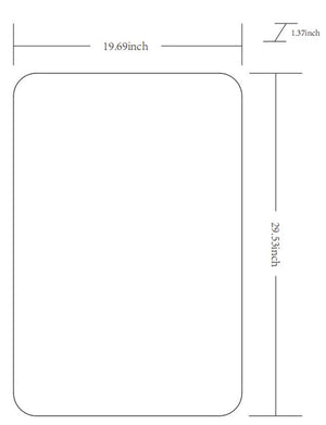 Renna Modern Black Wall Mirror