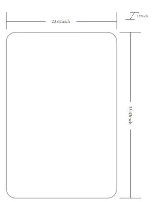 Renna Modern Black Wall Mirror