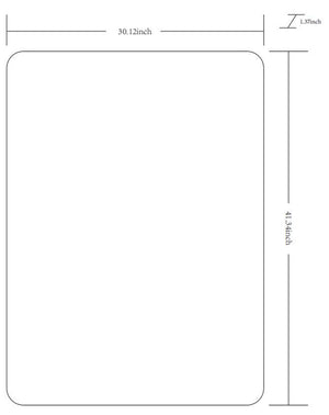 Renna Modern Black Wall Mirror