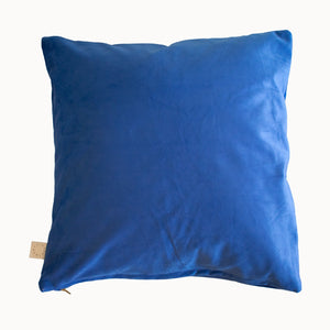 Reversible Blue Velvet Pillow