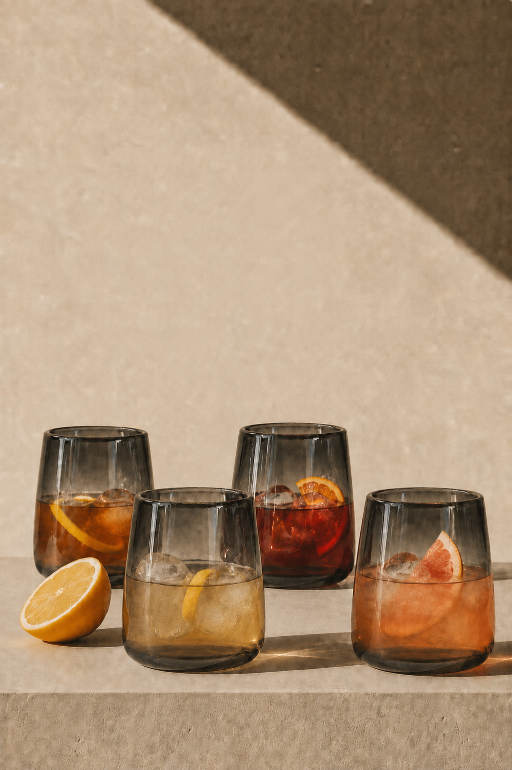 Mario S Smoke Glasses Set of Four by MESO