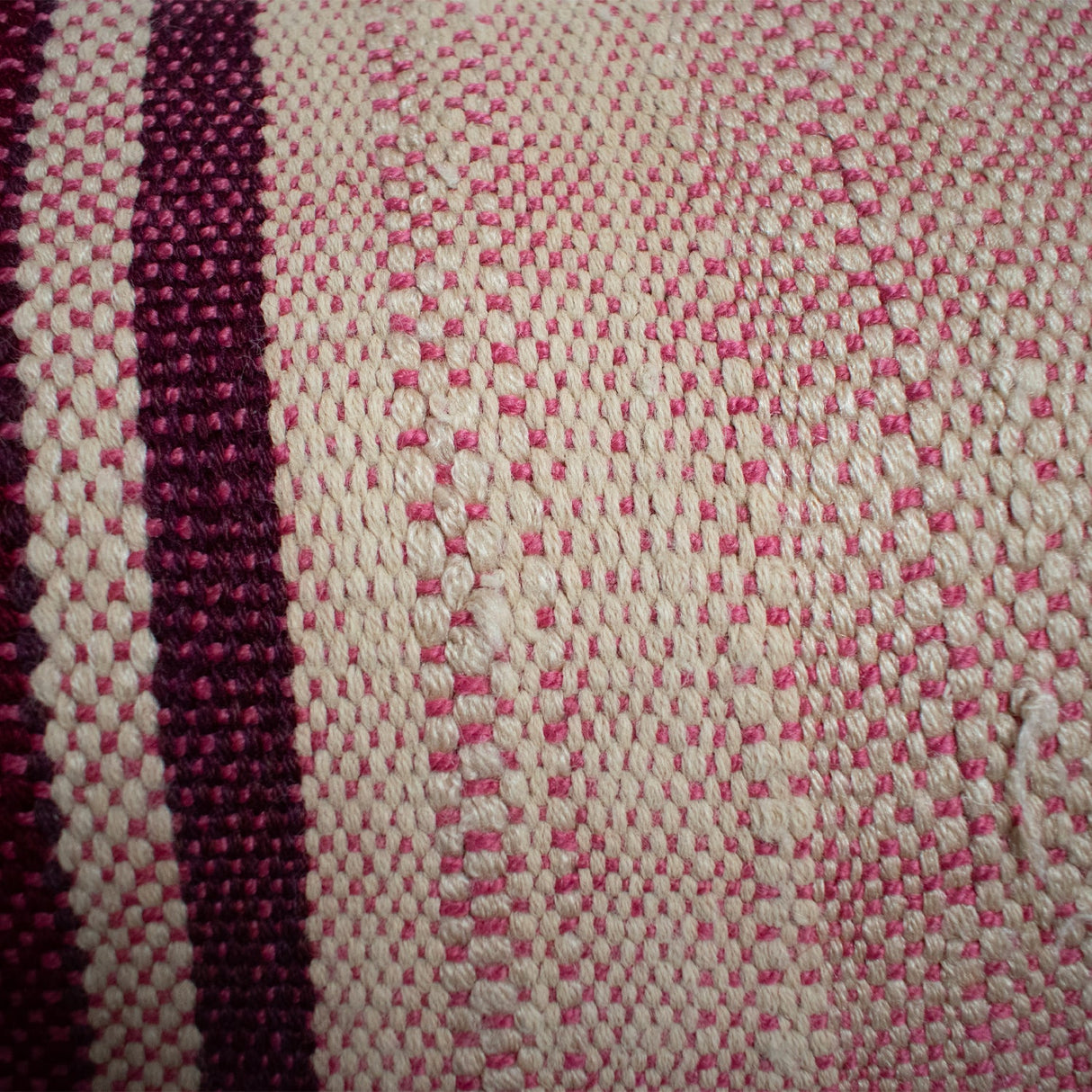 Reversible Woven and Velvet Lumbar Pillow