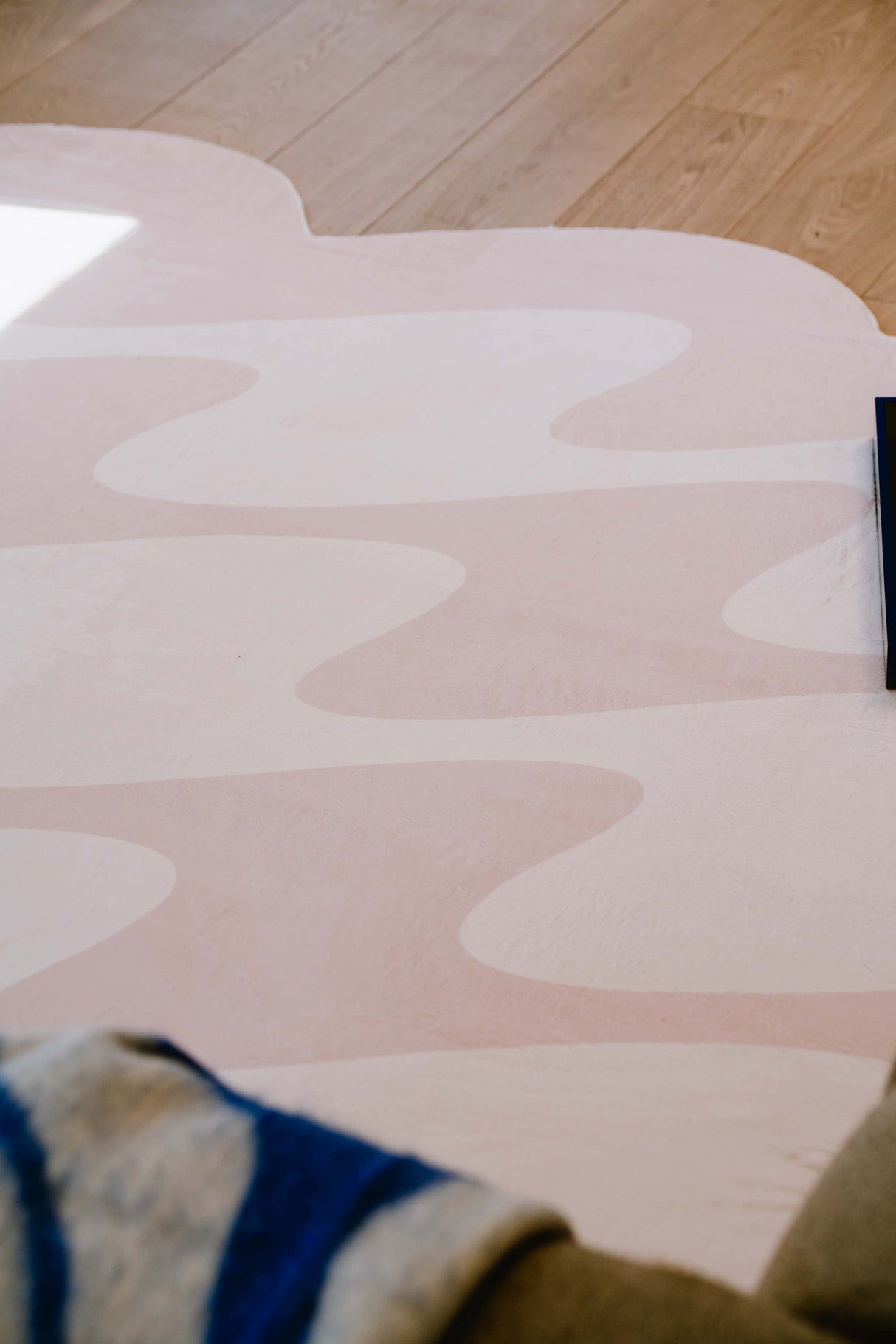 Pastel Irregular Shaped Wavy Rug by Johann Banta