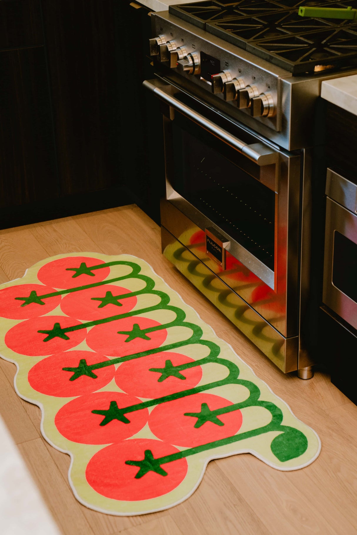 Irregular Tomato Runner Rug by Johann Banta