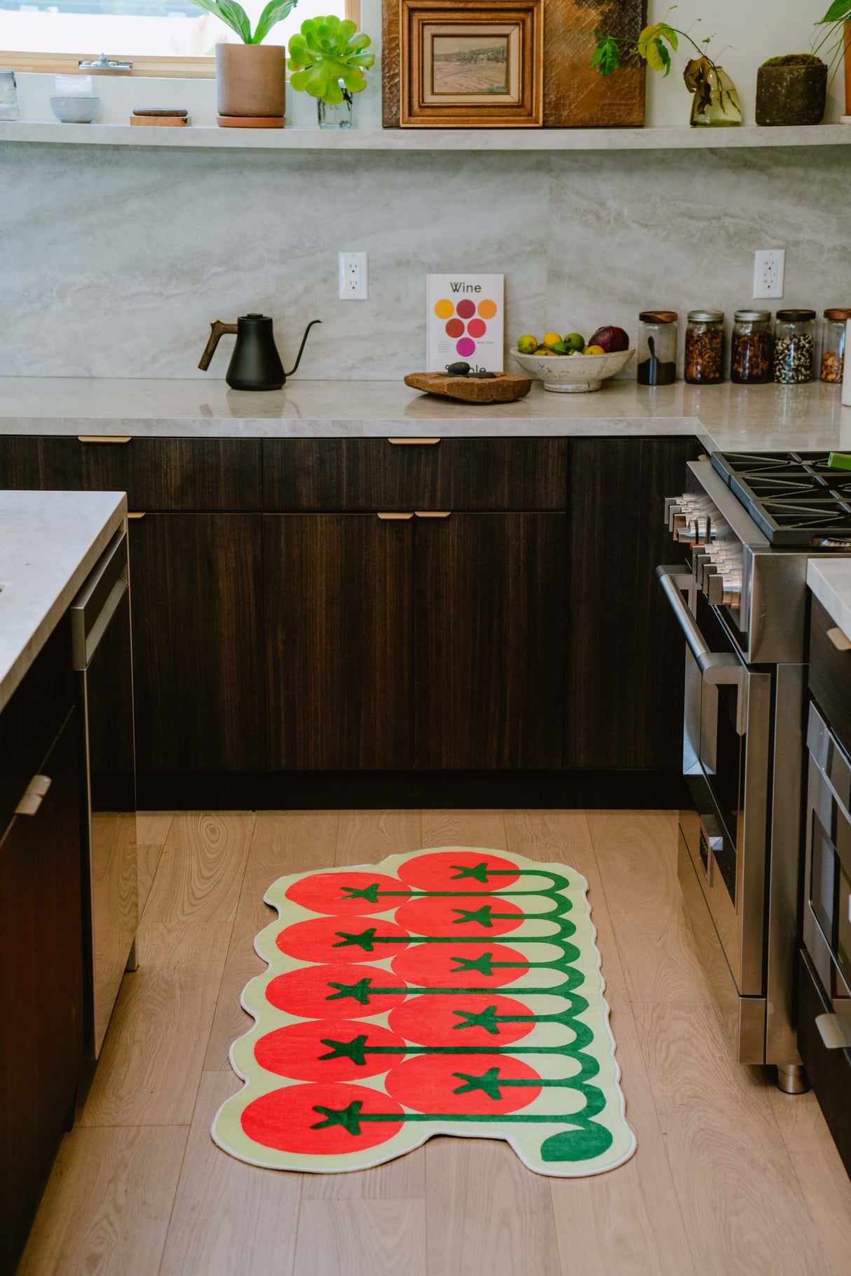 Irregular Tomato Runner Rug by Johann Banta