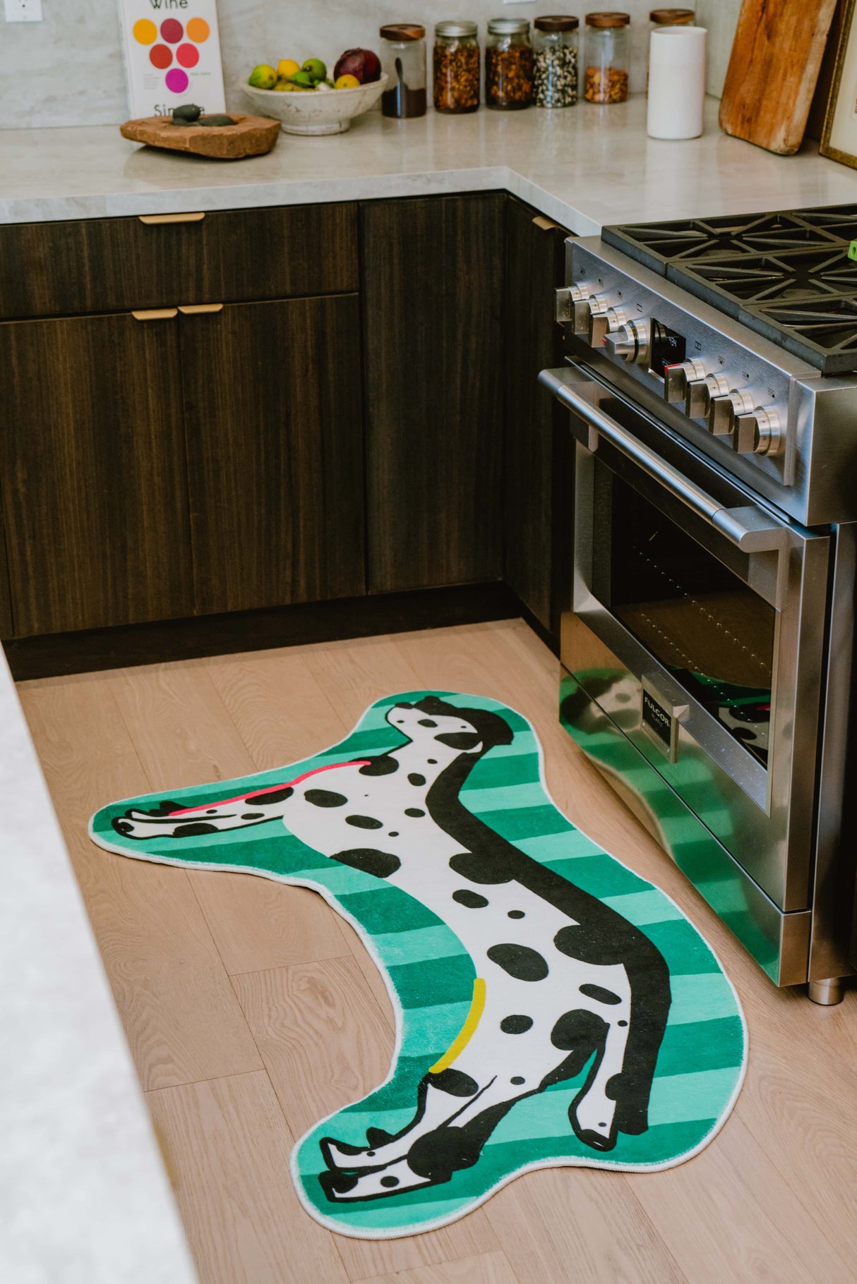 Irregular Shaped Dog Runner Rug by Lu Yang