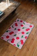 Cute Pink Cherry Rug by Elizabeth Bay