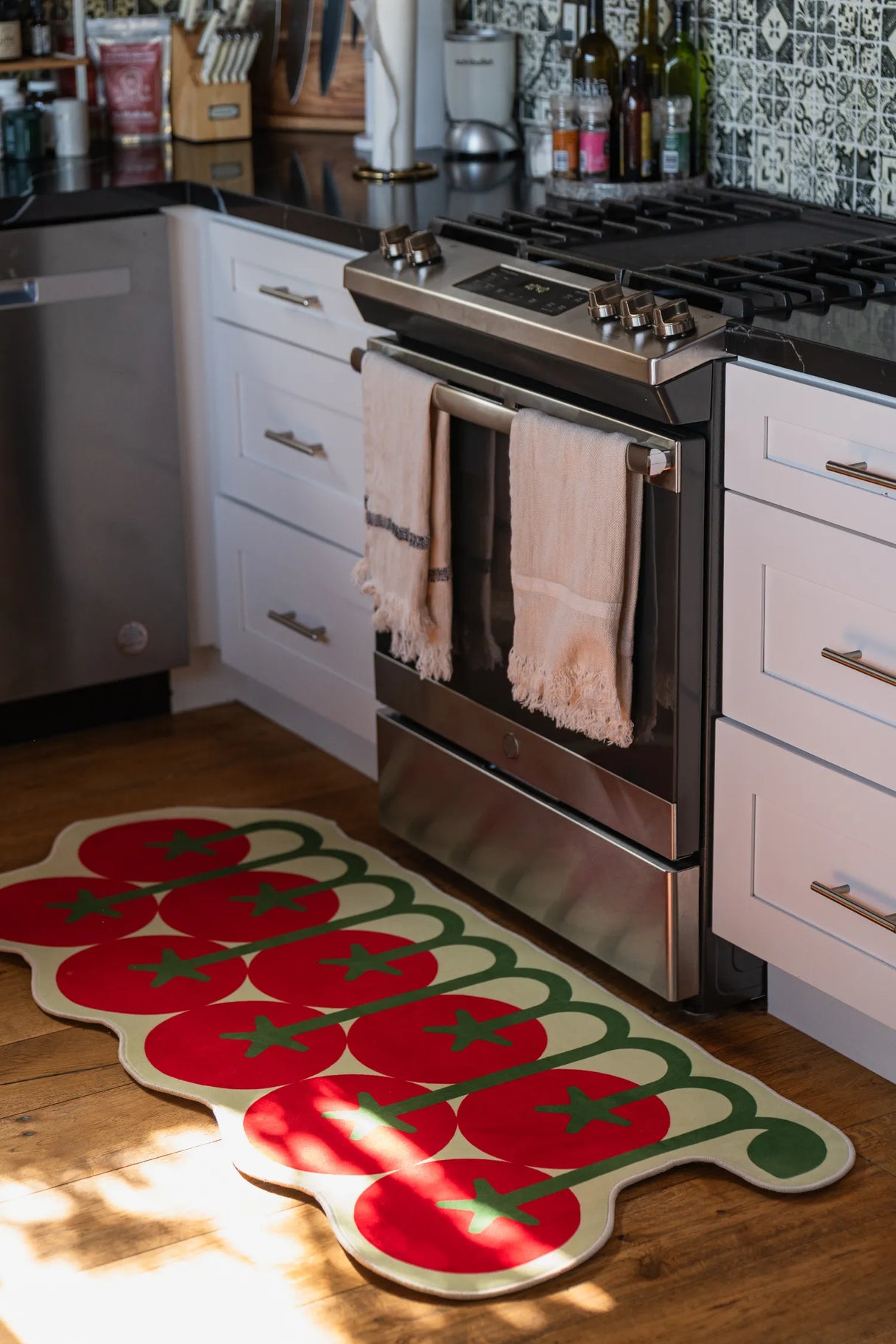 Irregular Tomato Runner Rug by Johann Banta