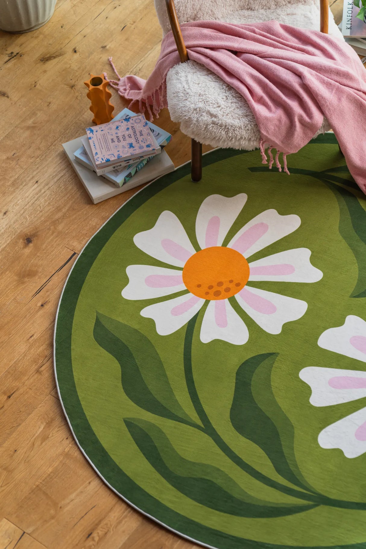 Dual Daisy Round Rug by Jessica Miller