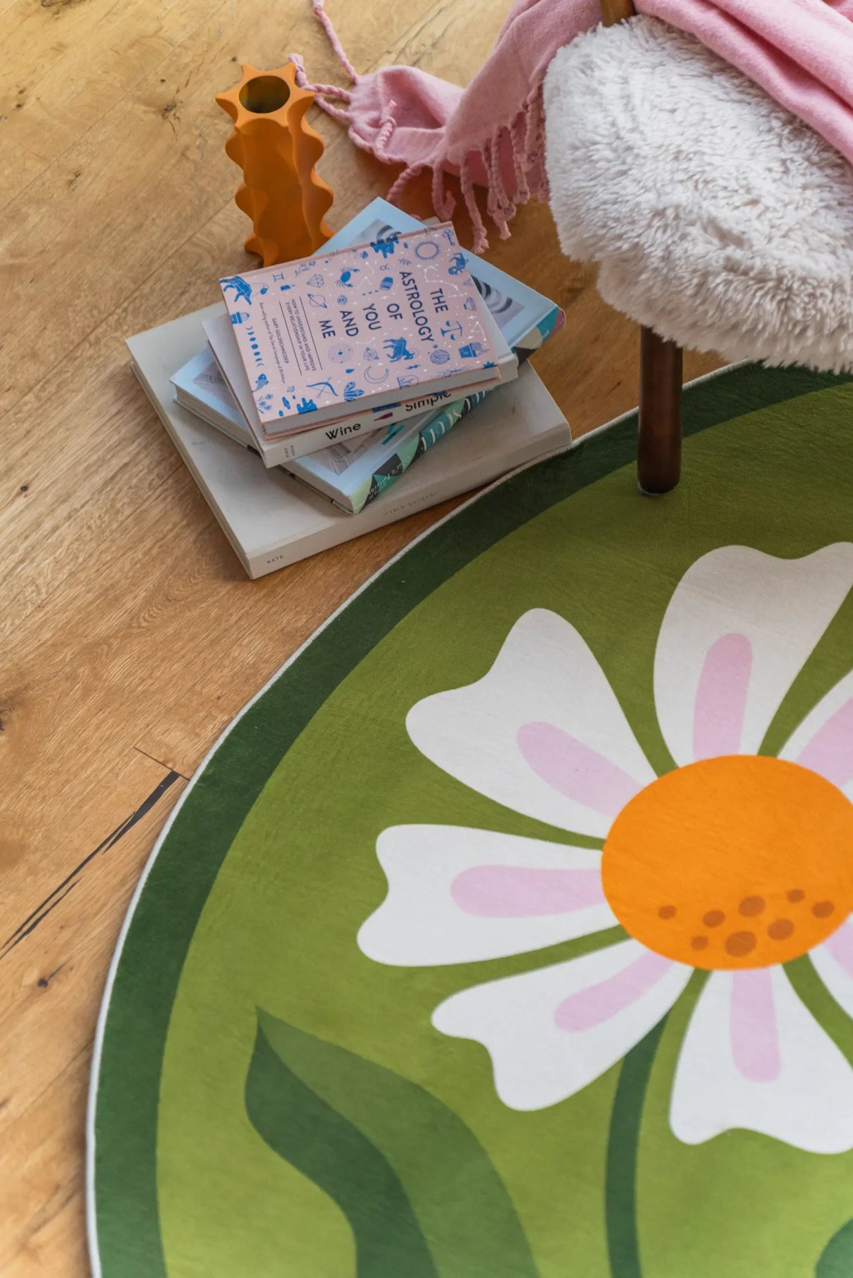 Dual Daisy Round Rug by Jessica Miller