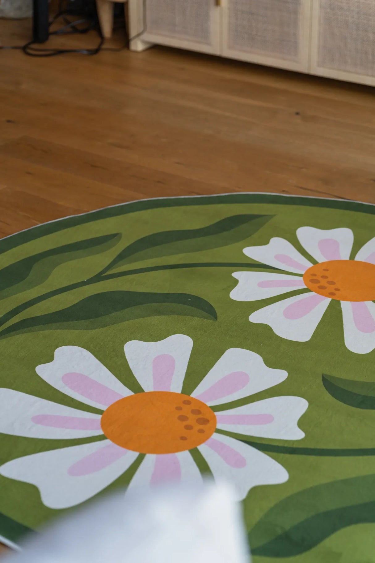 Dual Daisy Round Rug by Jessica Miller