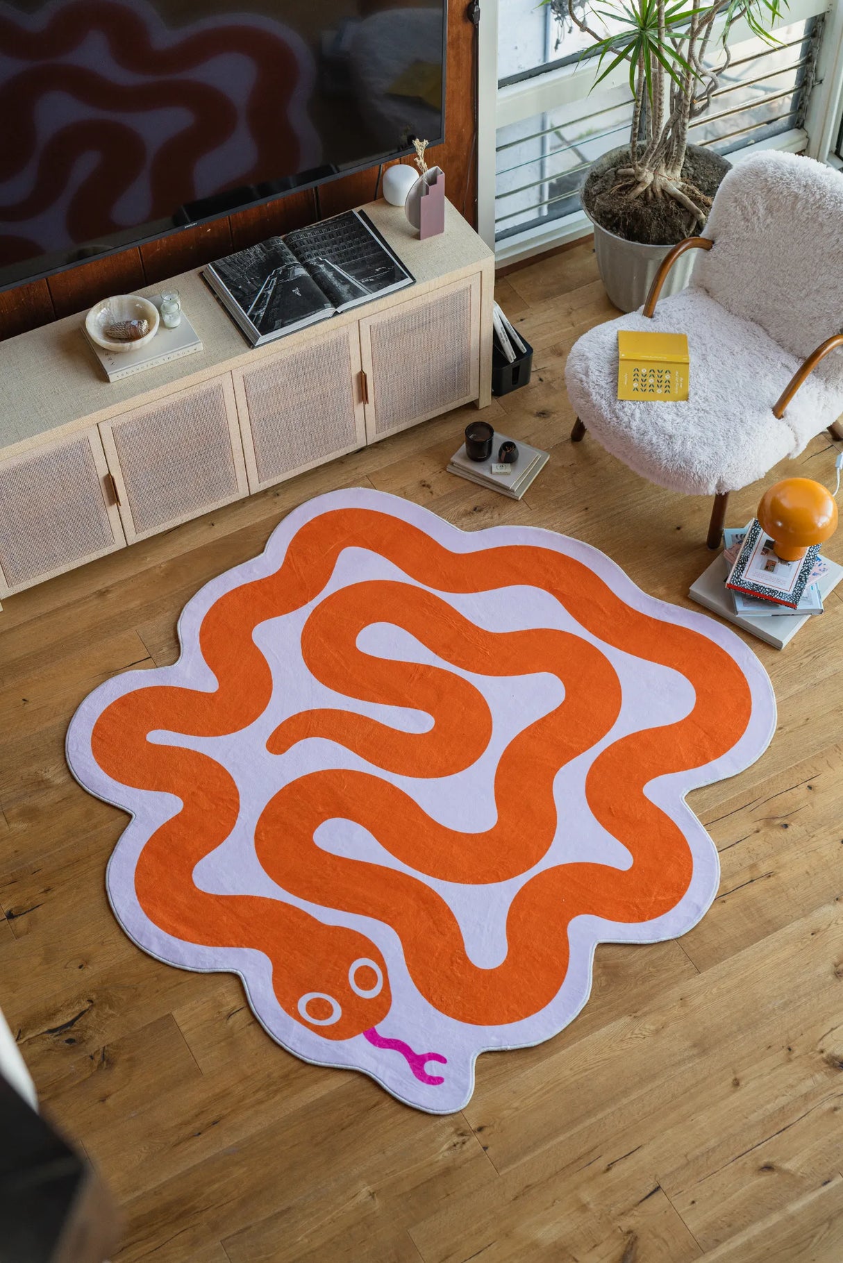 Spiral Snake Design Rug by Johann Banta