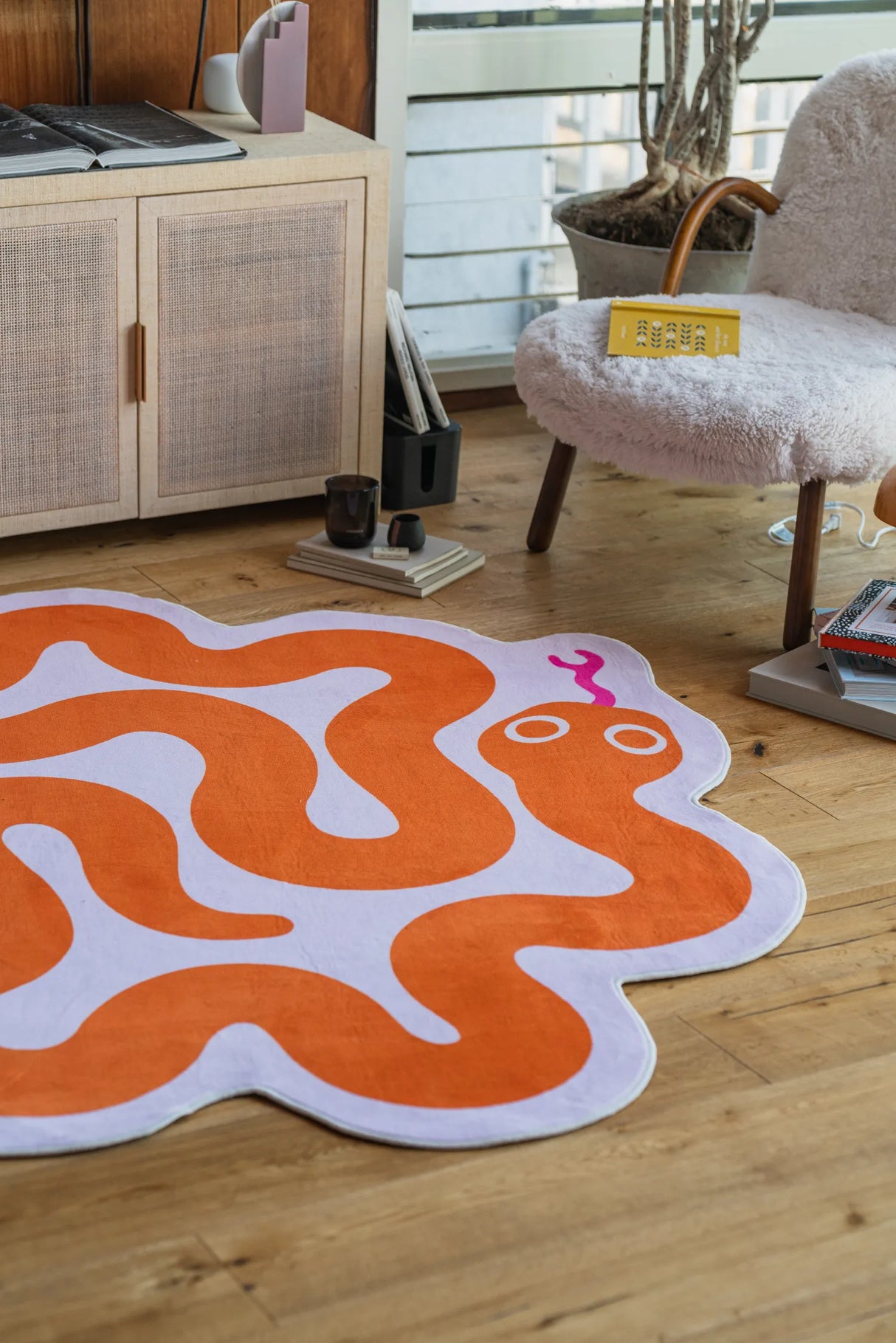 Spiral Snake Design Rug by Johann Banta